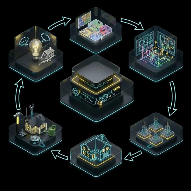 Illustration du cycle des six étapes du processus Cinetiq, de la cartographie à la maintenance.